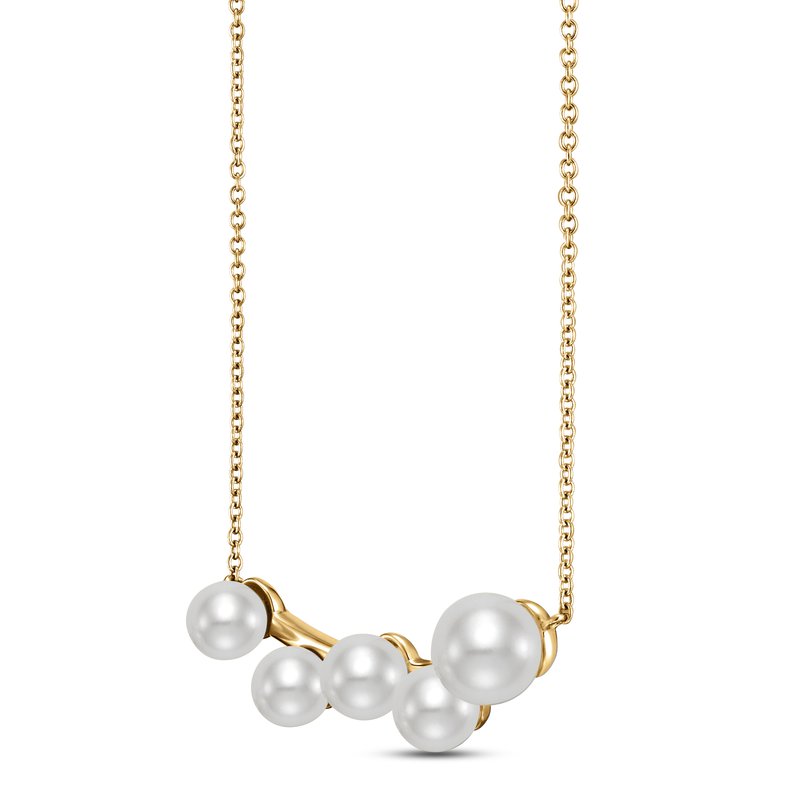 Mastoloni Necklaces and Pendants Mastoloni 18k Yellow Gold Pearl & Diamond Necklace