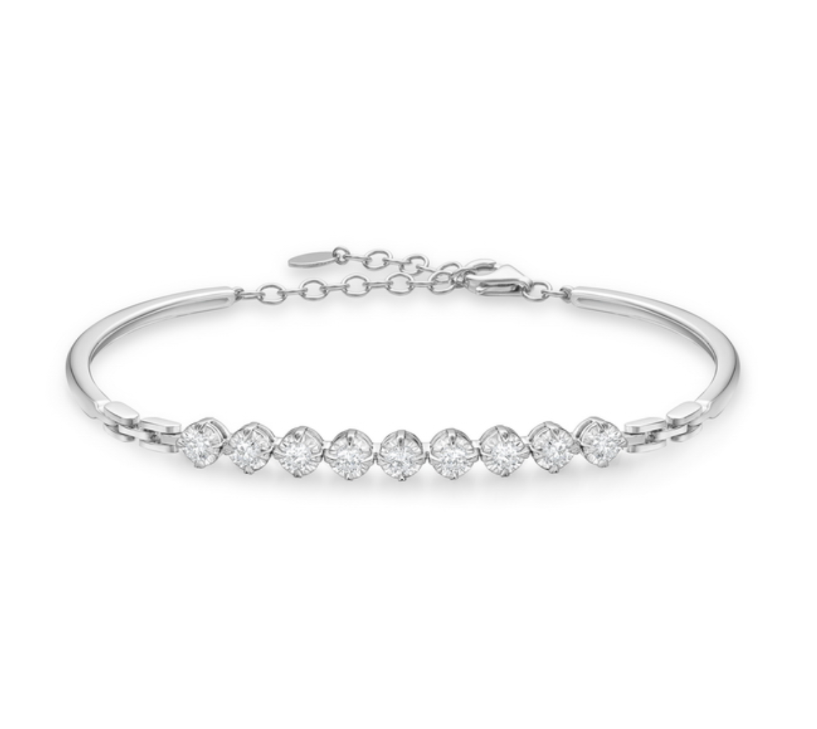 Memoire Bracelet Memoire 18k White Gold Essentials Bangle Bracelet