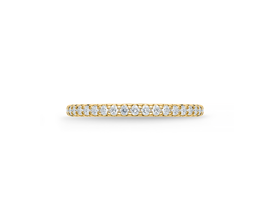 Memoire Wedding Band Memoire Odessa 18k Yellow Gold 15-Stone .25ctw Diamond Band 6.5