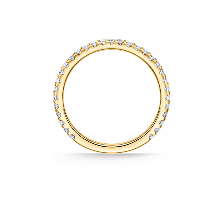 Memoire Wedding Band Memoire Odessa 18k Yellow Gold 15-Stone .25ctw Diamond Band 6.5