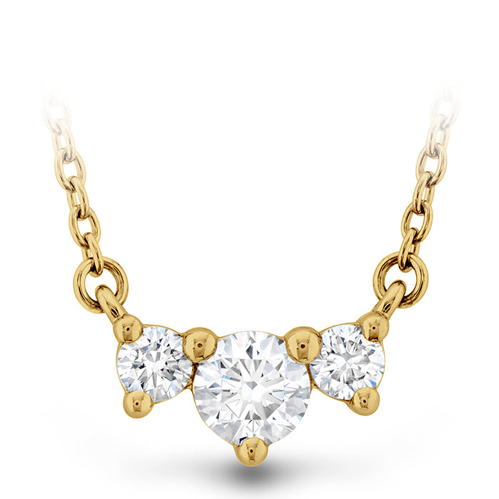 Memoire Necklaces and Pendants Memoire Trinity Small 18k Yellow Gold Diamond Necklace