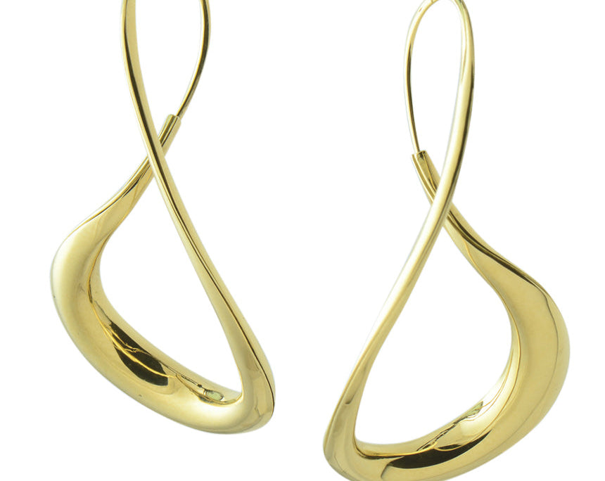 Michael Good Earrings Michael Good 18K Yellow Gold Small Open Figure-Eight Earrings