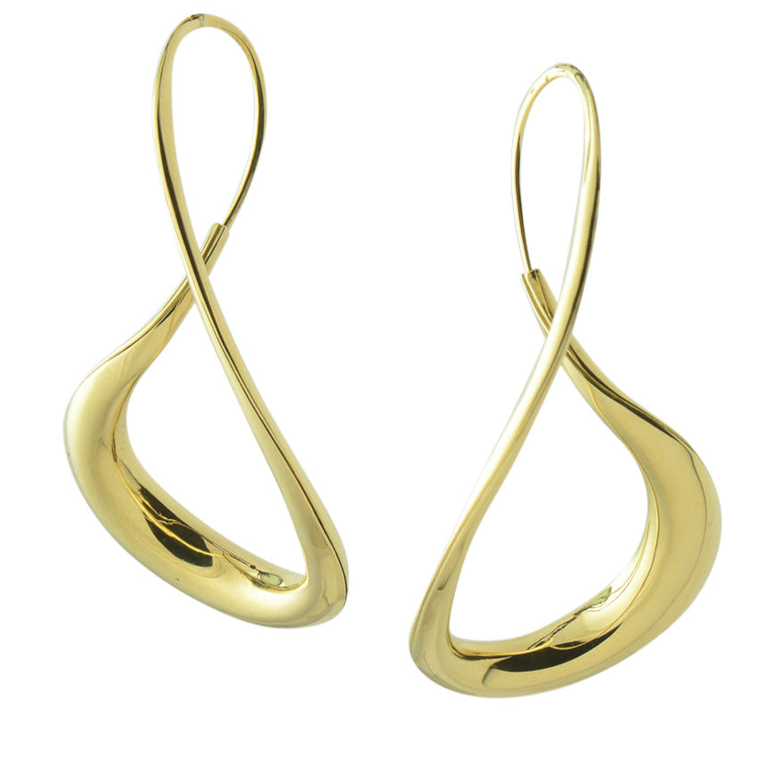 Michael Good Earrings Michael Good 18K Yellow Gold Small Open Figure-Eight Earrings