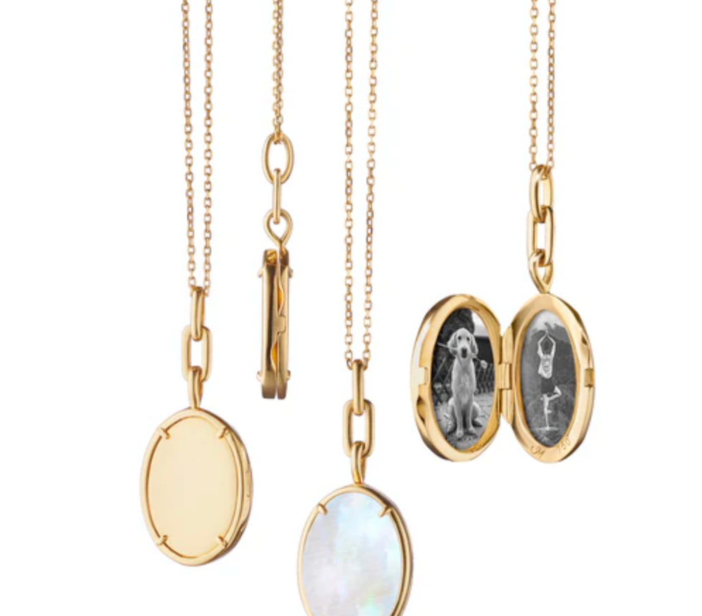 Monica Rich Kosann Necklaces and Pendants Monica Rich Kosann 18k Yellow Gold 5/8" Oval Elle Slim 22" Locket