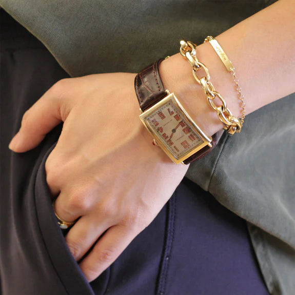 Monica Rich Kosann Bracelet Monica Rich Kosann 18K Yellow Gold Engraveable Petite Poesy Chain Bracelet