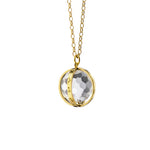 Monica Rich Kosann Necklaces and Pendants Monica Rich Kosann 18K Yellow Gold Extra-Large Carpe Diem Charm with Faceted Rock Crystal