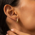 Monica Rich Kosann Earrings Monica Rich Kosann 18K Yellow Gold Large Points North hoop Earrings