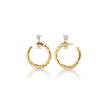 Monica Rich Kosann Earrings Monica Rich Kosann 18K Yellow Gold Medium Galaxy Wrap Hoop Earrings with Diamonds