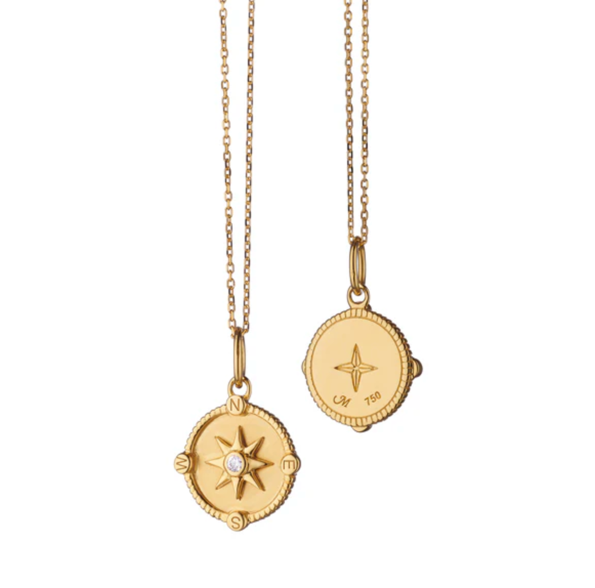 Monica Rich Kosann Necklaces and Pendants Monica Rich Kosann 18k Yellow Gold Miniature Compass Necklace