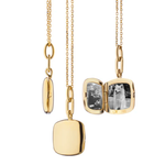 Monica Rich Kosann Necklaces and Pendants Monica Rich Kosann 18k Yellow Gold Slim Cushion-Shaped 22" Viv Locket