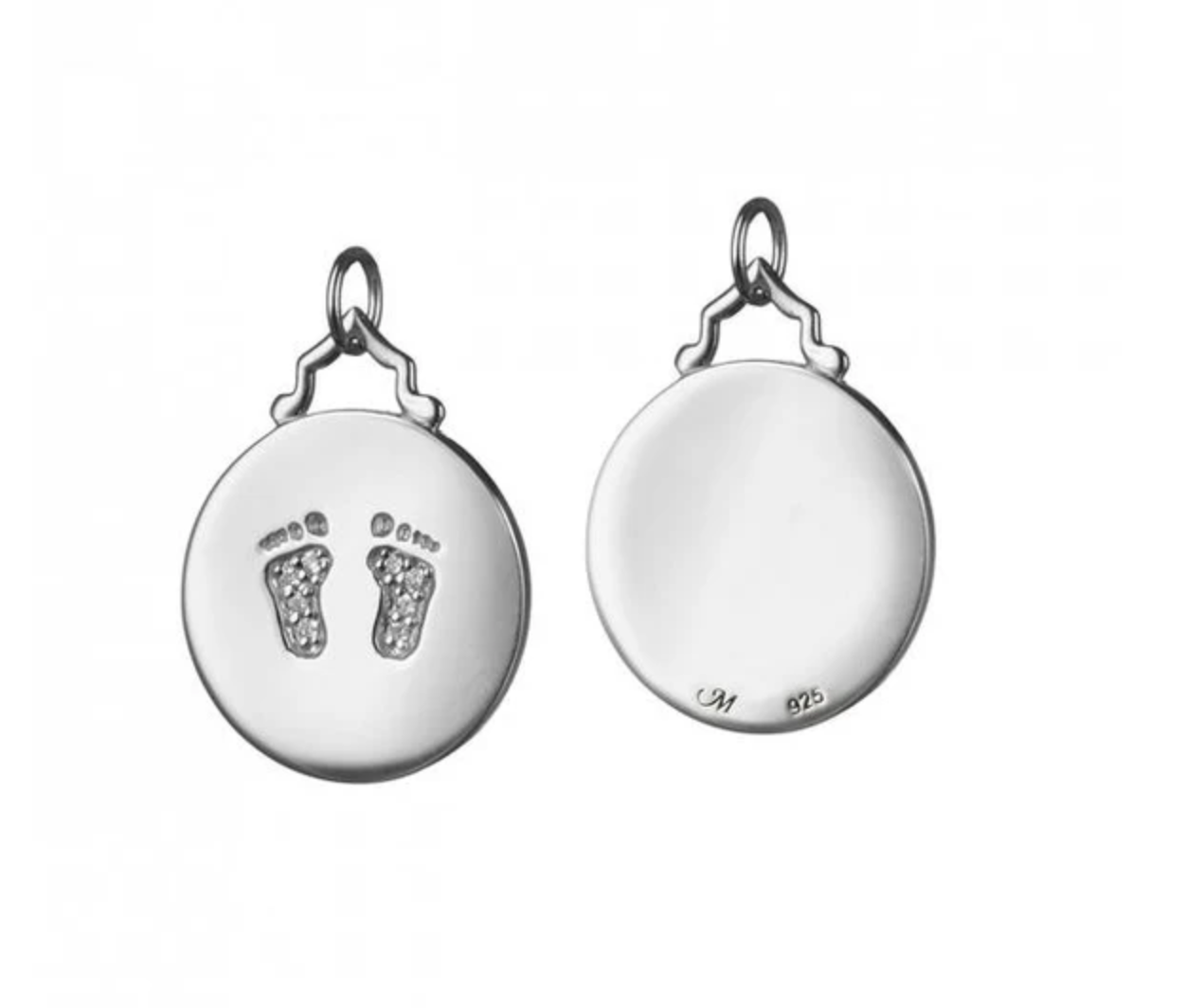 Monica Rich Kosann Charm Monica Rich Kosann 3/4" round Baby Feet Charm