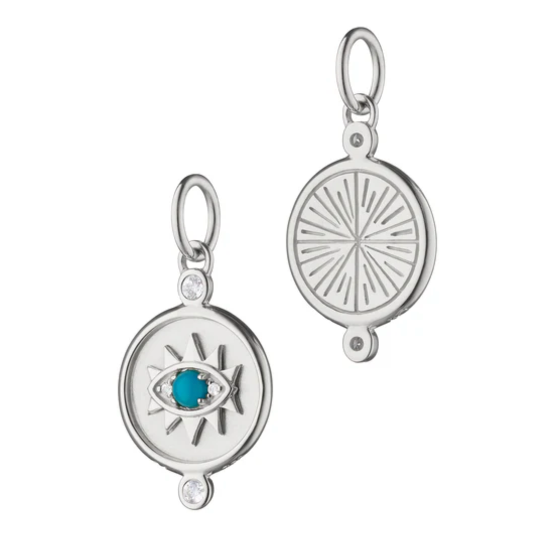 Monica Rich Kosann Charm Monica Rich Kosann Sterling Silver 3/4" Mini Evil Eye Charm