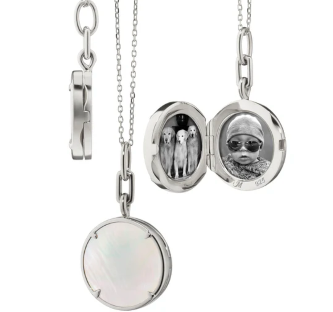 Monica Rich Kosann Necklaces and Pendants Monica Rich Kosann Sterling Silver 5/8" Slim Round Brooke Locket