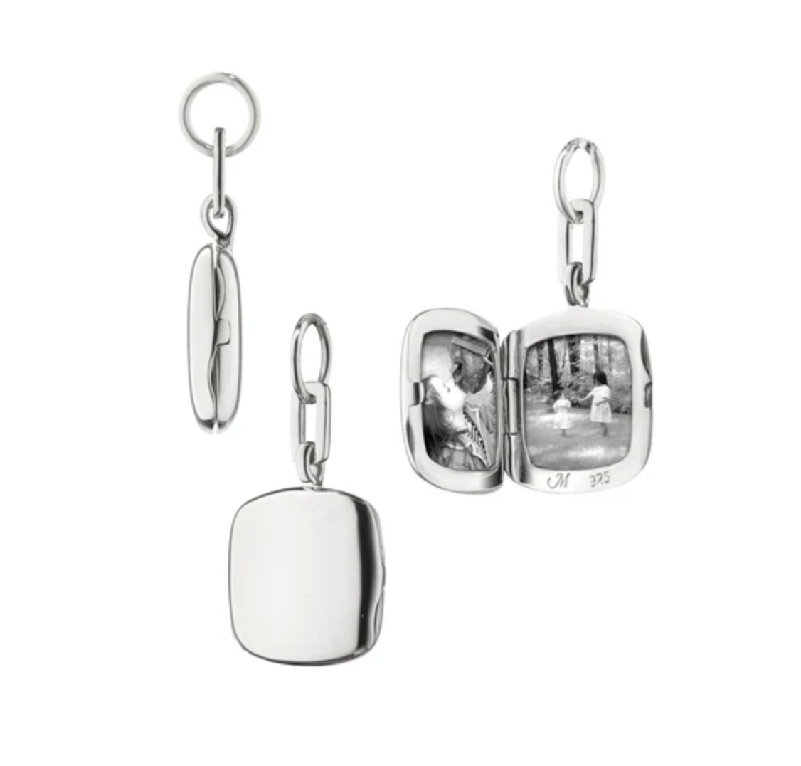 Monica Rich Kosann Charm Monica Rich Kosann Sterling Silver 9/16" Slim Cushion Viv Locket Charm