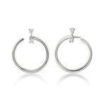 Monica Rich Kosann Earrings Monica Rich Kosann Sterling Silver Large Galaxy Hoop Earrings