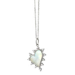 Monica Rich Kosann Necklaces and Pendants Monica Rich Kosann Sterling Silver Midi Mother of Pearl Heart Charm Necklace