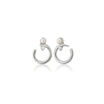 Monica Rich Kosann Earring Monica Rich Kosann Sterling Silver Small Galaxy Wrap Hoop Earrings