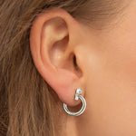 Monica Rich Kosann Earring Monica Rich Kosann Sterling Silver Small Galaxy Wrap Hoop Earrings