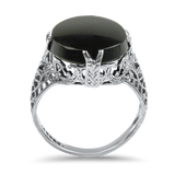 PAGE Estate Ring Estate 14K White Gold Onyx Ring