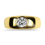 PAGE Estate Engagement Ring Estate 14k Yellow Gold 1ct Round Brilliant Cut Diamond Ring 9.25