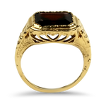 PAGE Estate Ring Estate 14k Yellow Gold Antique Reproduction Garnet Ring