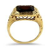 PAGE Estate Ring Estate 14k Yellow Gold Antique Reproduction Garnet Ring