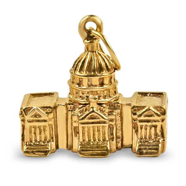 Estate 14K Yellow Gold Capital Building Pendant/Charm