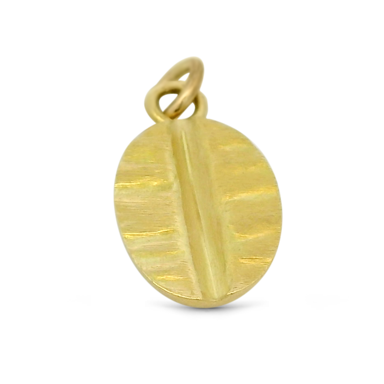 PAGE Estate Necklaces and Pendants Estate 14k Yellow Gold Coffee Bean Charm