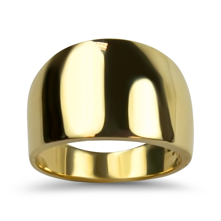 PAGE Estate Ring Estate 14K Yellow Gold Convex Ring