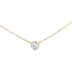 PAGE Estate Necklaces and Pendants Estate 14k Yellow Gold Diamond Solitaire Pendant