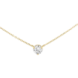 PAGE Estate Necklaces and Pendants Estate 14k Yellow Gold Diamond Solitaire Pendant