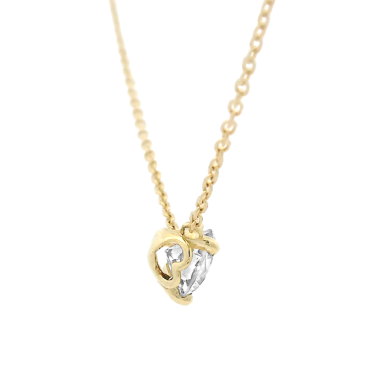 PAGE Estate Necklaces and Pendants Estate 14k Yellow Gold Diamond Solitaire Pendant