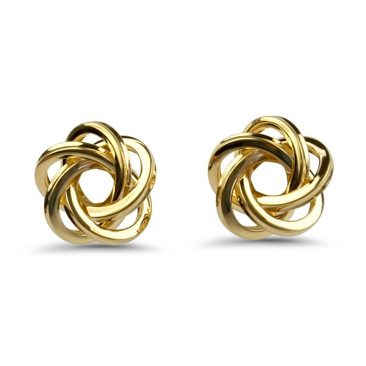 PAGE Estate Earrings Estate 14k Yellow Gold Love Knot Stud Earrings