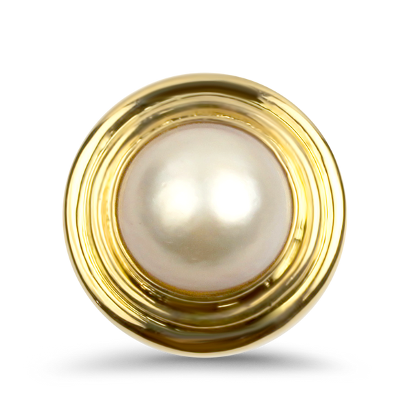 Vintage 14k Yellow Gold Pearl Stud Earrings - Fine Estate Jewelry - Classic Simple - Real Genuine outlet Gold