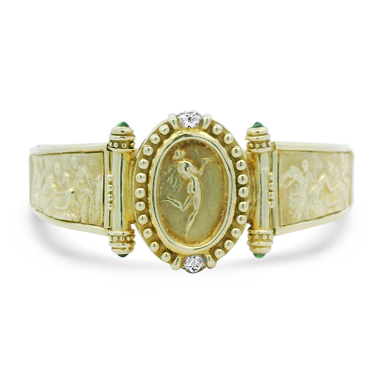 PAGE Estate Bracelet Estate 14k Yellow Gold Panelled Bangle Bracelet