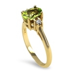 PAGE Estate Ring Estate 14K Yellow Gold Peridot & Diamond Ring