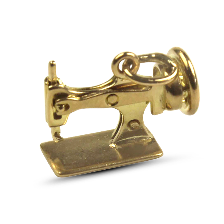 PAGE Estate Charm Estate 14k Yellow Gold Sewing Machine Charm