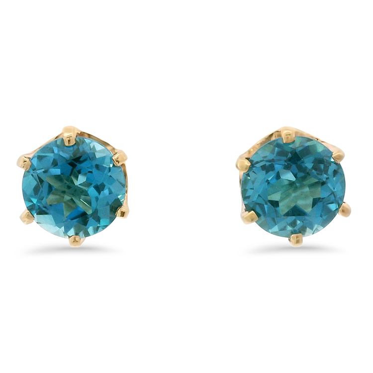 PAGE Estate Earring Estate 14k Yellow Gold Topaz Stud Earrings