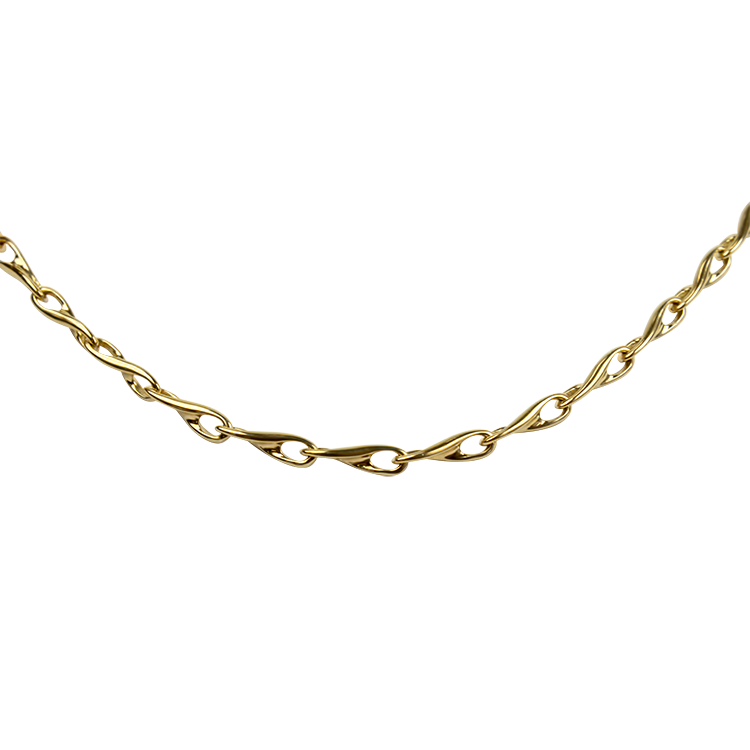 PAGE Estate Necklaces and Pendants Estate 14k Yellow Gold Twisted Marine Link Chain 18"