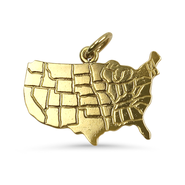 New 14k Gold Virginia 2024 State Map Pendant