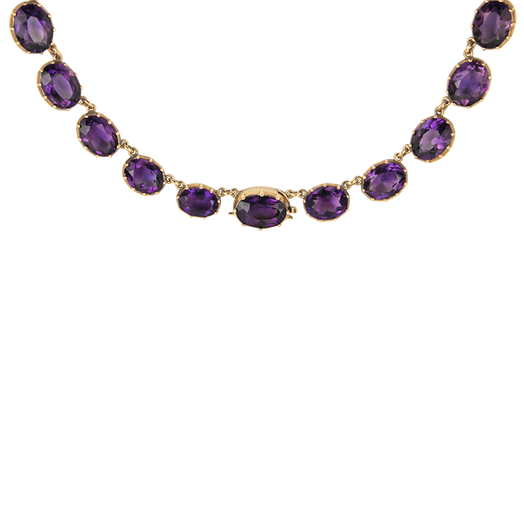 Amethyst & Yellow Gold Bead Strand Necklace – Burton's Gems and Opals