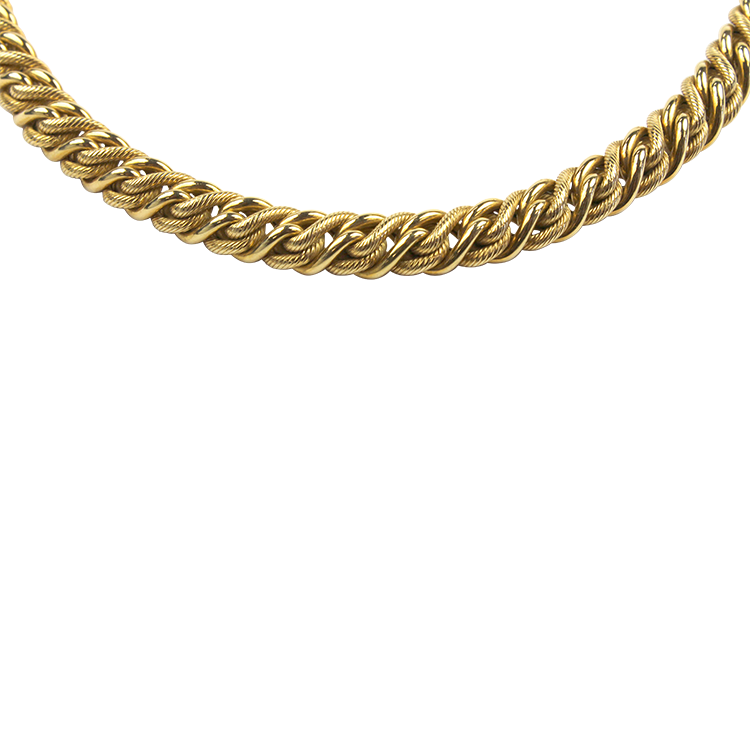 PAGE Estate Necklaces and Pendants Estate 14k Yellow Gold Woven Necklace 17"