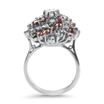 PAGE Estate Ring Estate 18K White Gold Ruby & Diamond Pinwheel Ring 6.25