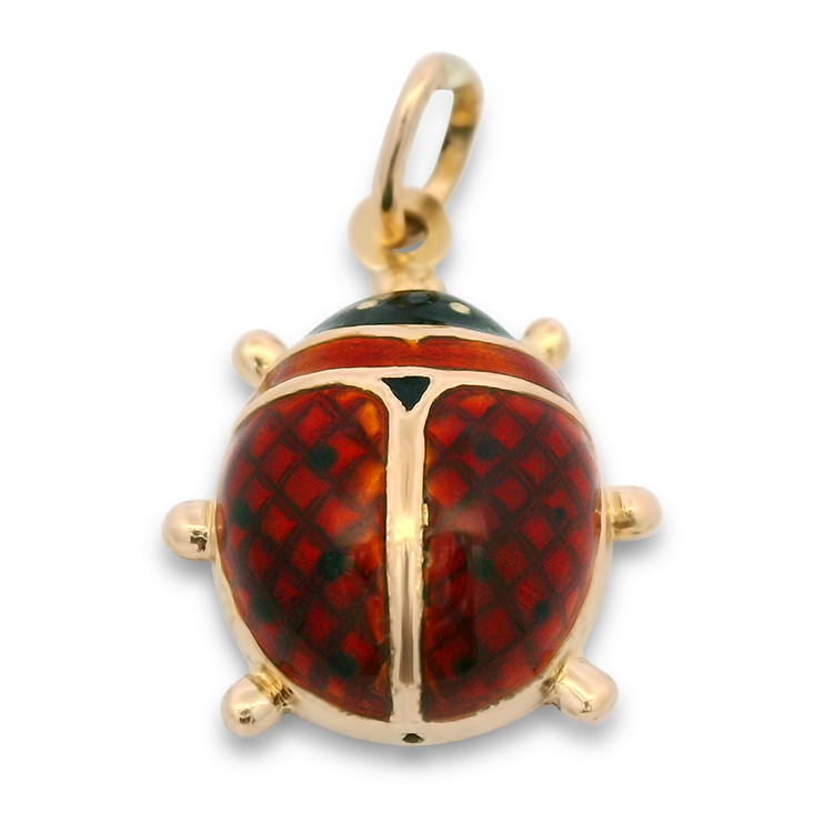 PAGE Estate Necklaces and Pendants Estate 18k Yellow Gold Lady Bug Charm