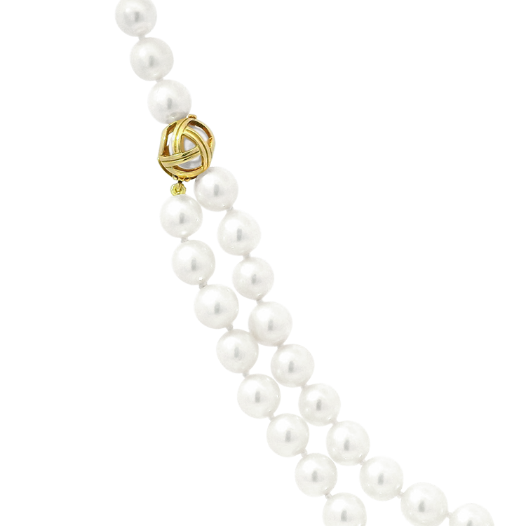 PAGE Estate Necklaces and Pendants Estate 18k Yellow Gold Pearl Strand Necklace