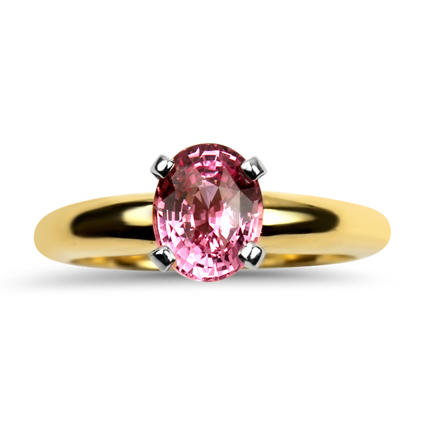 Tiffany and Co. Diamond Pink Sapphire Three-Stone Platinum Yellow