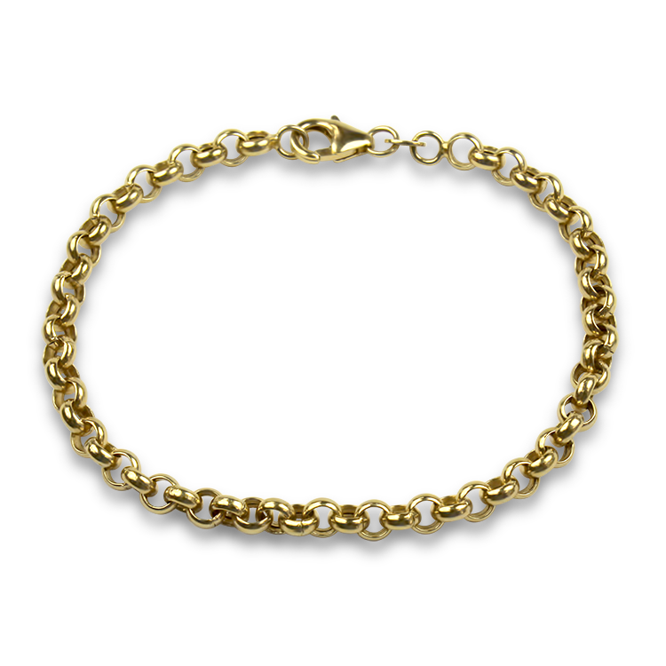 PAGE Estate Bracelet Estate 18K Yellow Gold Rolo Link Bracelet