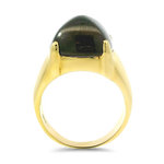 PAGE Estate Ring Estate 18k Yellow Gold Sugarloaf Cabochon Garnet Ring 7.5