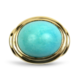 PAGE Estate Ring Estate 18k Yellow Gold Turquoise Ring