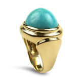 PAGE Estate Ring Estate 18k Yellow Gold Turquoise Ring